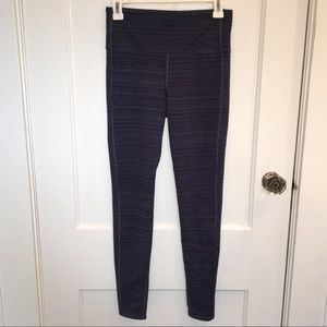 Blue Textured Athletic Leggings